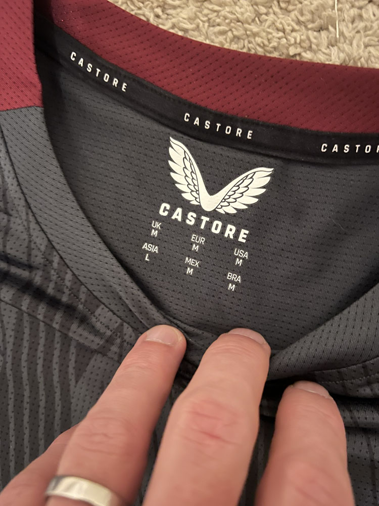 Authenticity evidence image of Aston Villa 2023/24 Castore Training Shirt - Men's Medium
