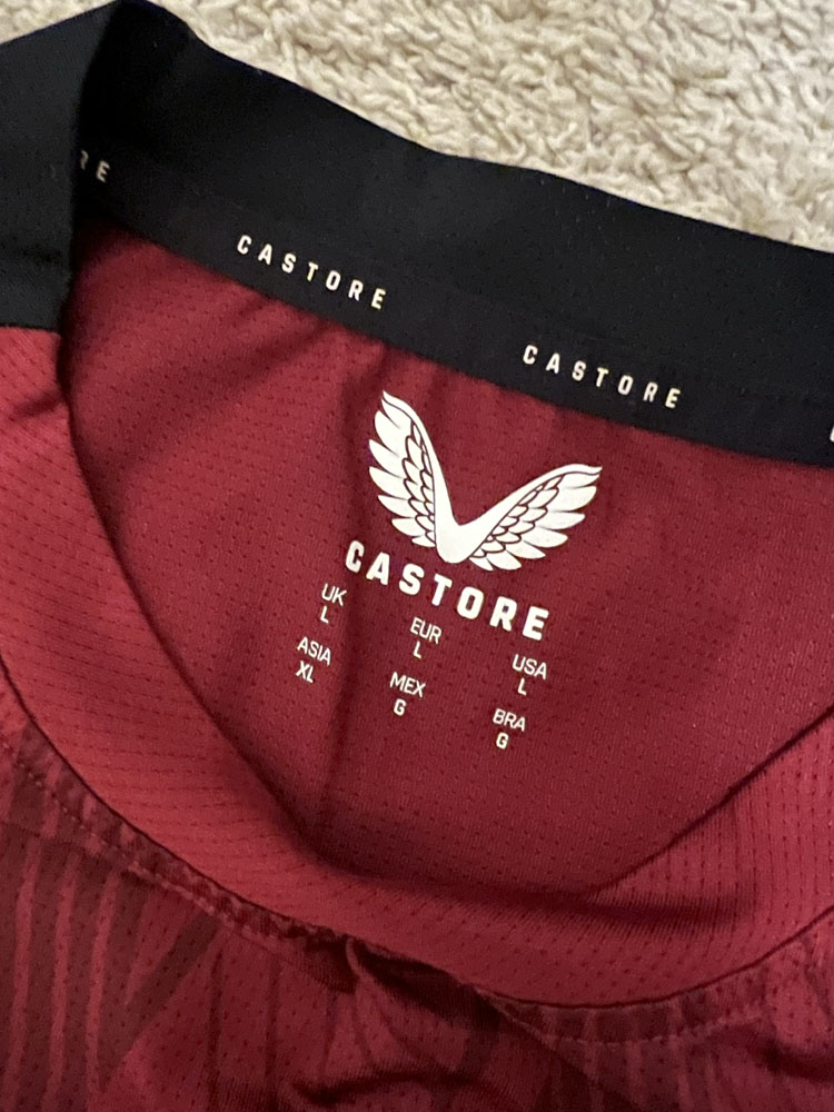 Authenticity evidence image of Aston Villa 2023/24 Castore Training 2 Match Worn Shirt - Men's Large