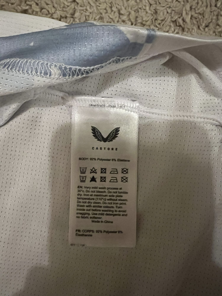 Authenticity evidence image of Aston Villa 2023/24 Castore Pre-Match 3 Shirt - Men's Large