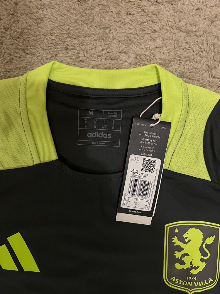 Authenticity evidence image of Aston Villa 2024/25 Adidas Training 1 Shirt - Men's Medium