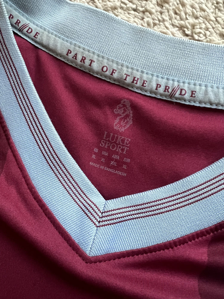Authenticity evidence image of Aston Villa 2018/19 Luke 1977 Home Shirt (32Red) - Men's XL