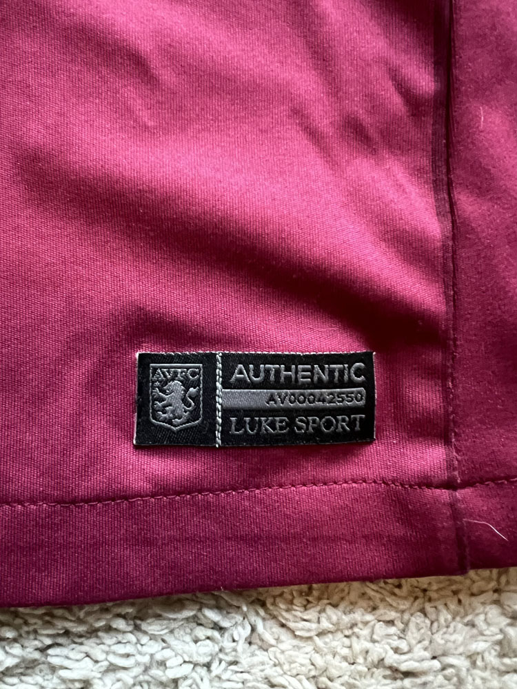 Authenticity evidence image of Aston Villa 2018/19 Luke 1977 Home Shirt (32Red) - Men's XL