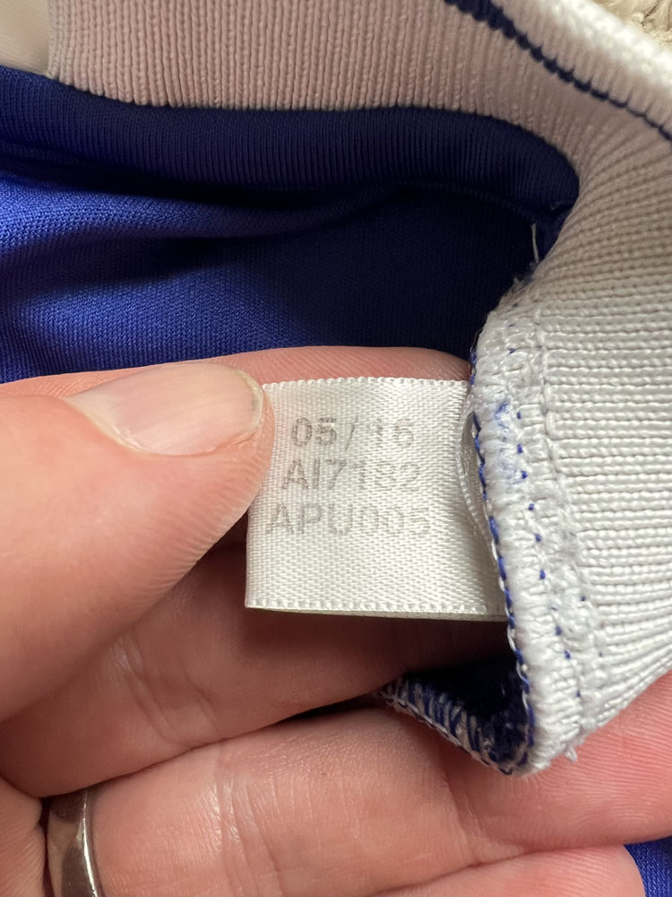 Authenticity evidence image of Chelsea 2016/17 Adidas Home Shirt (Yokohama Tyres) - Men's Large