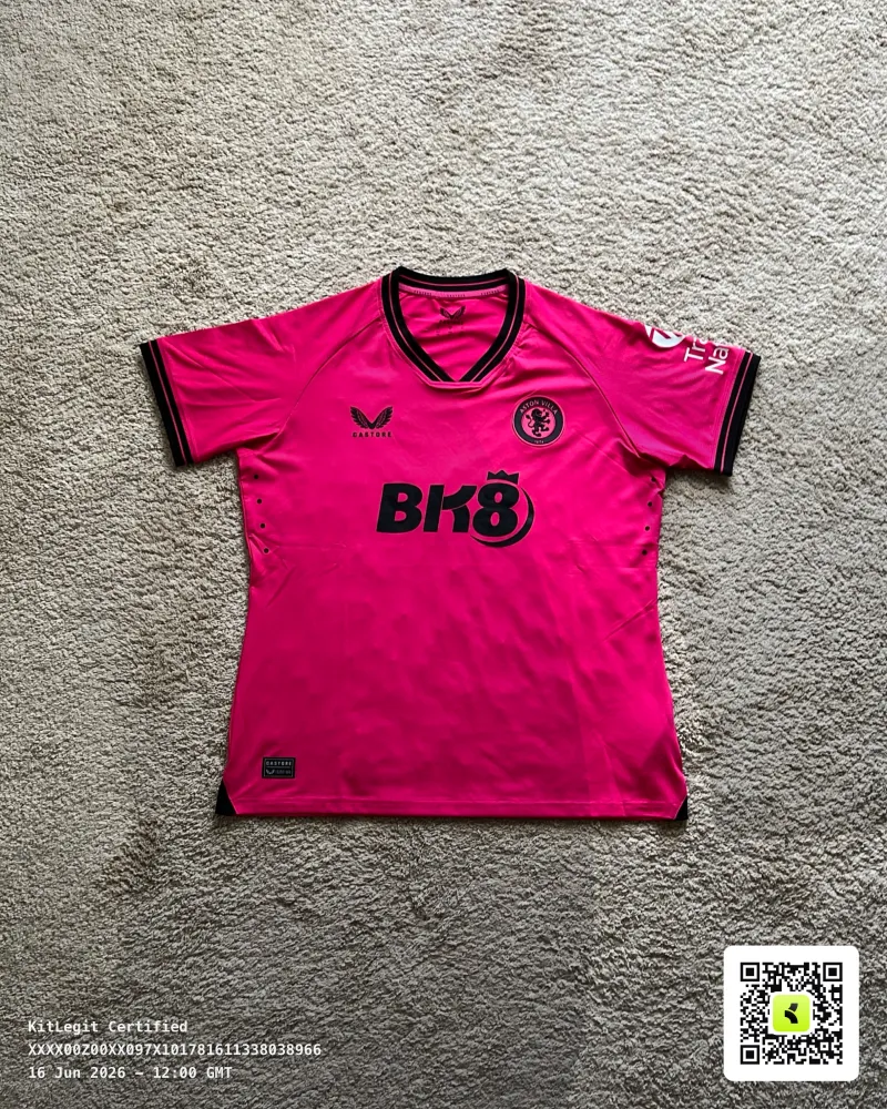 Front view of Aston Villa 2023/24 Castore 3rd Goalkeeper Pro Shirt (BK8) - Women's Large (16/18)