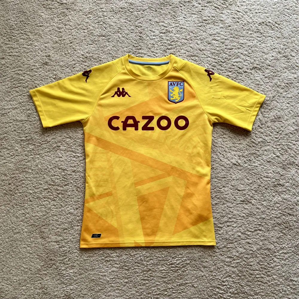 Front view of Aston Villa 2021/22 Kappa Home Goalkeeper Shirt (Cazoo) - Men's Small