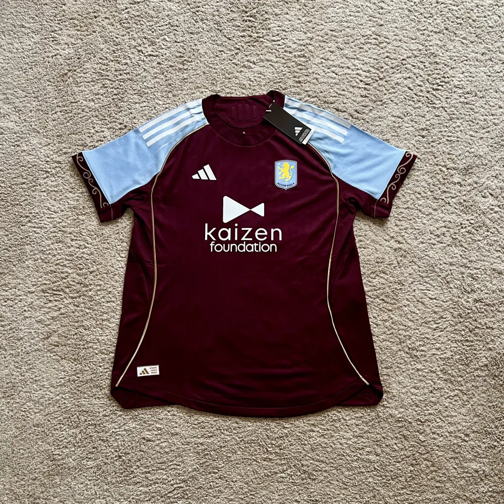 Front view of Aston Villa 2025/26 Adidas Home Pro Shirt (Kaizen Foundation) - Women's Large (16/18)