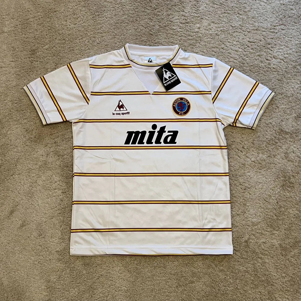 Front view of Aston Villa 1983/84 Away Shirt (Mita Copiers) - Men's Medium