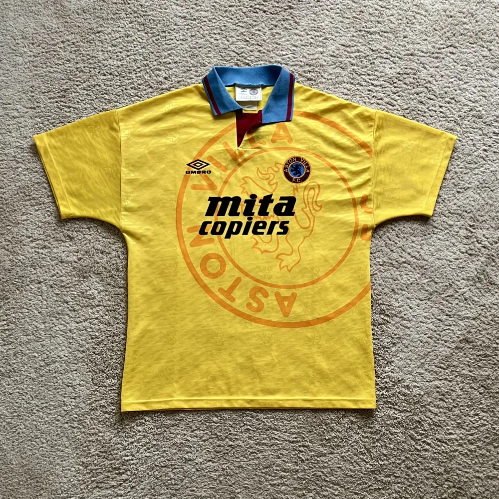 Front view of Aston Villa 1991-93 Umbro 3rd Shirt (Mita Copiers) - Men's Medium
