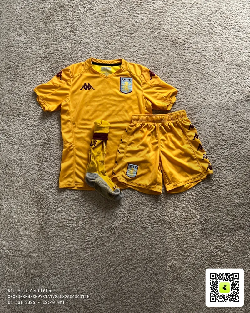 Image of Aston Villa 2019/20 Kappa GK 2 Goalkeeper Shirt - Junior XXL