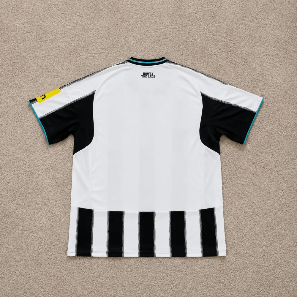 Rear view of Newcastle United 2025/26 Adidas Home Shirt (Sela) - Men's XXL