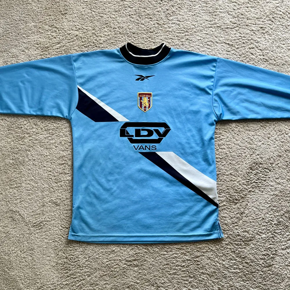 Front view of Aston Villa 1999/00 Reebok GK 1 Goalkeeper Shirt (LDV Vans) - Men's Small