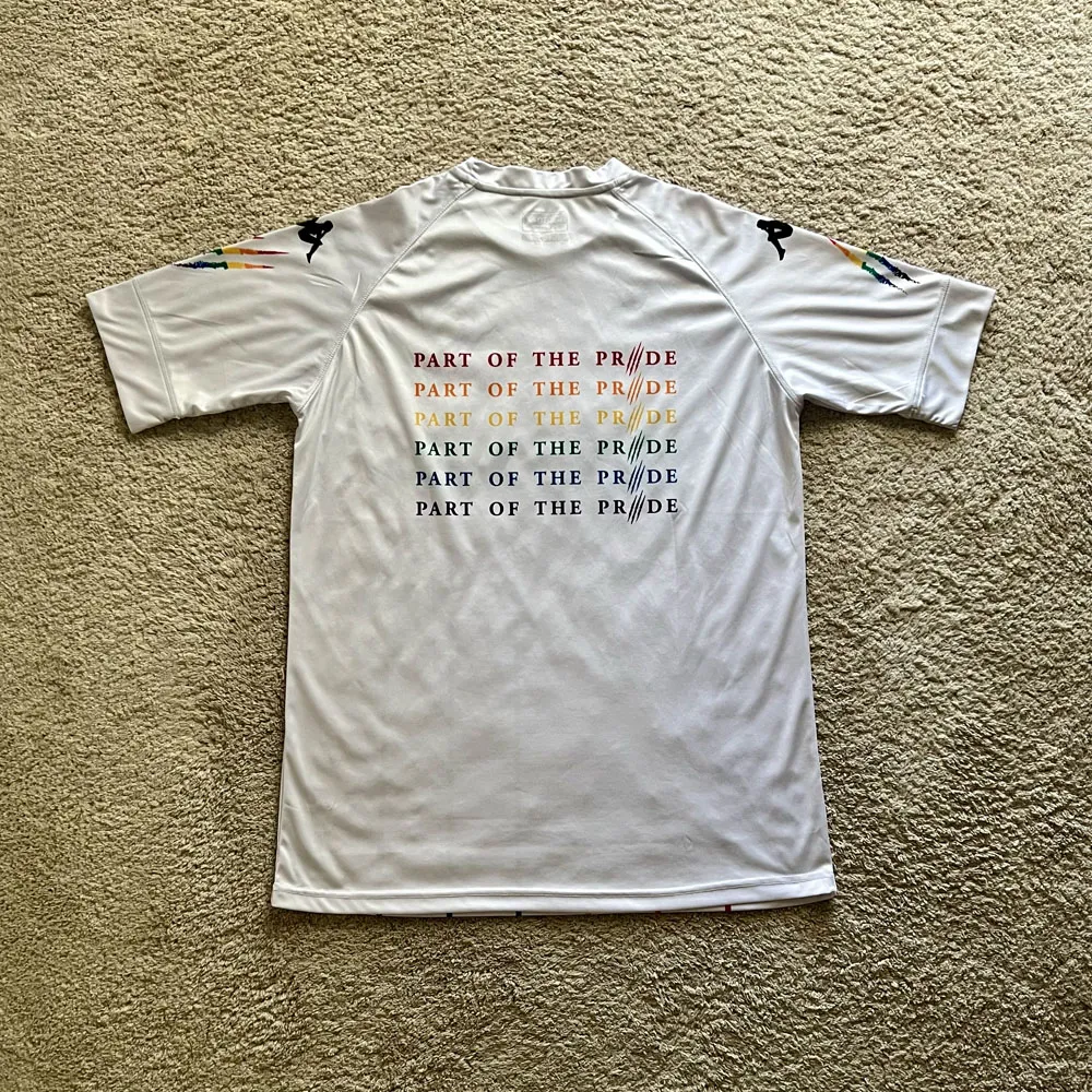 Rear view of Aston Villa 2020/21 Kappa Pride Pre Match Shirt - Men's XL