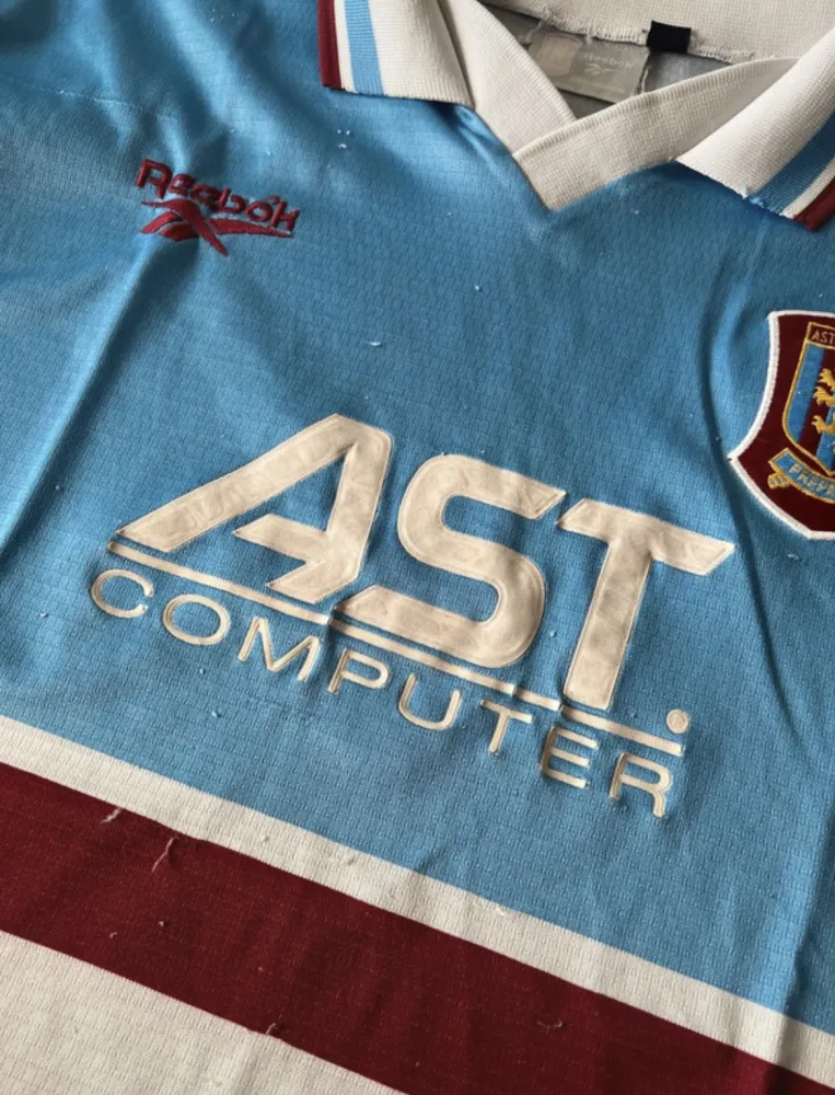 Image of Aston Villa 1997/98 Reebok Away Shirt (AST Computers) - Men's XL