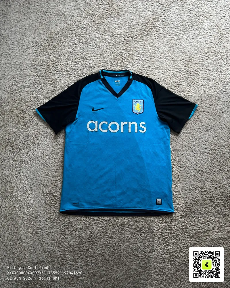 Front view of Aston Villa 2009/10 Nike 3rd Shirt (Acorns) - Men's Large