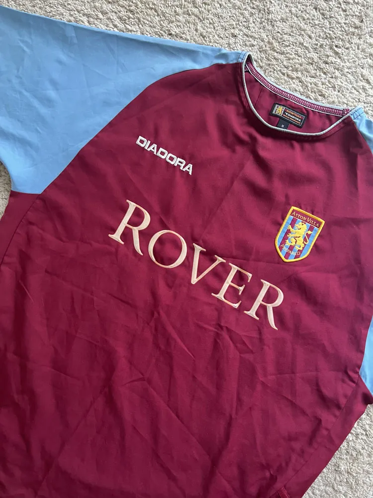 Image of Aston Villa 2003/04 Diadora Home Shirt (Rover) - Men's Medium