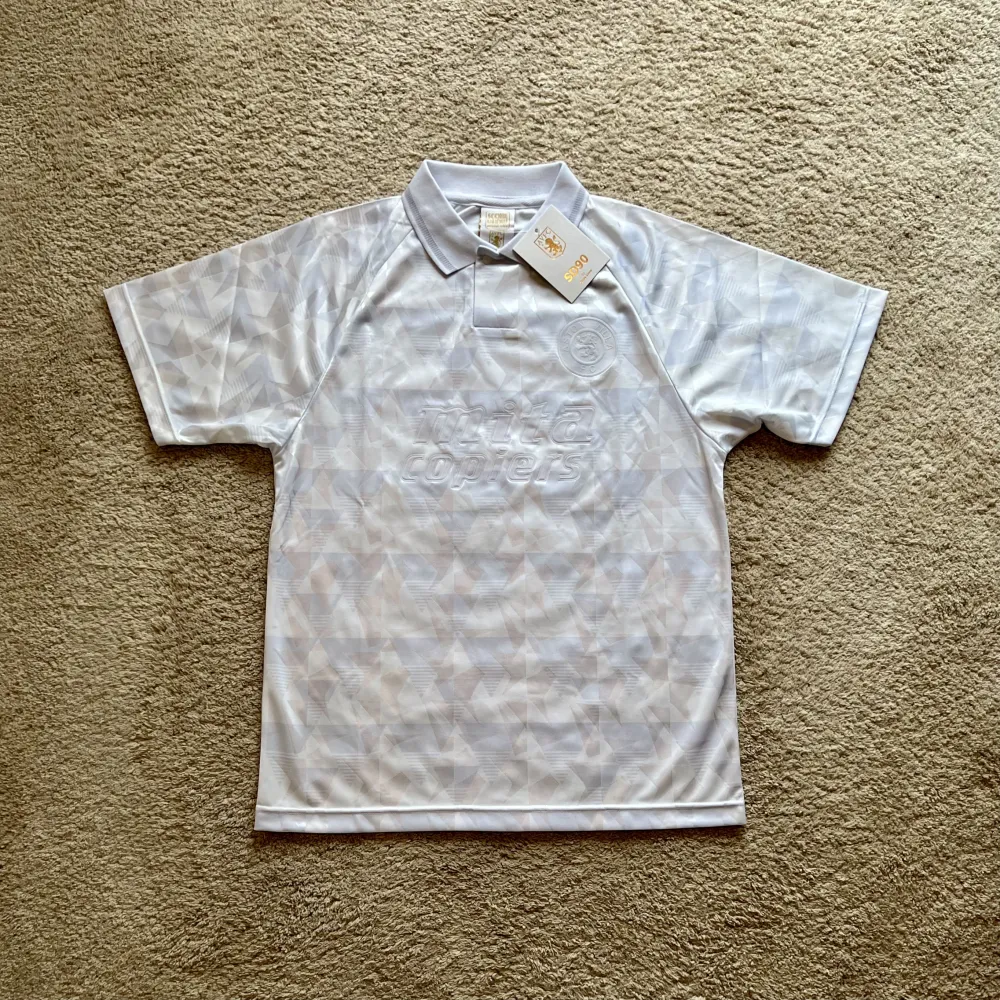 Front view of Aston Villa 1990-92 Score Draw Special Edition Shirt (Mita Copiers) - Men's Medium