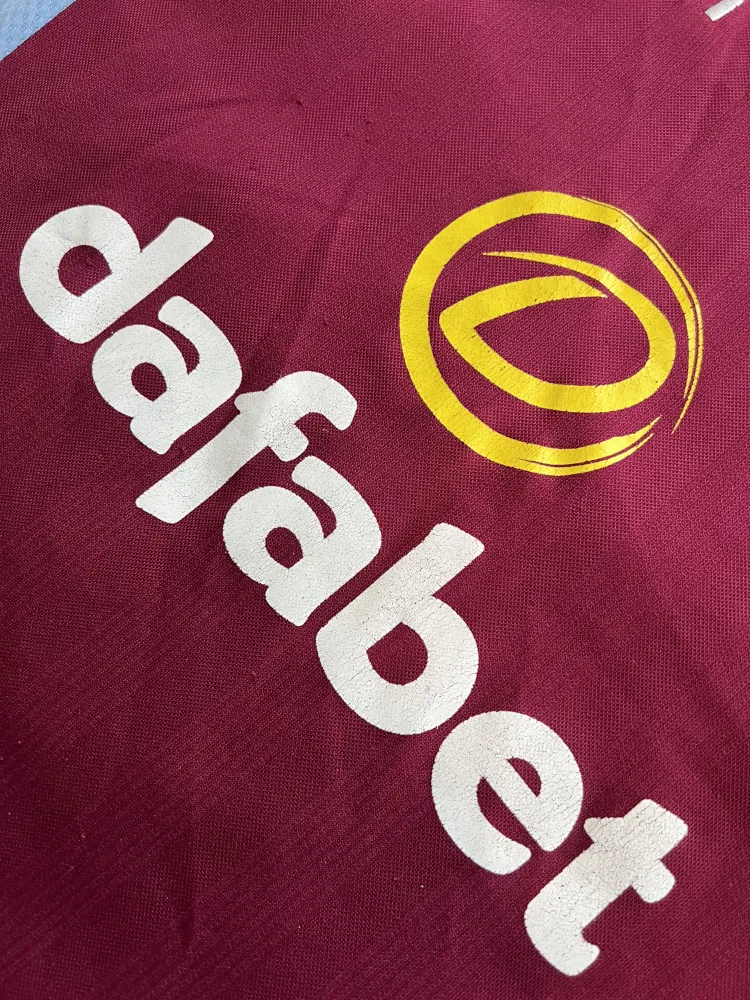 Image of Aston Villa 2013/14 Macron Home Shirt (Dafabet) - Men's Large