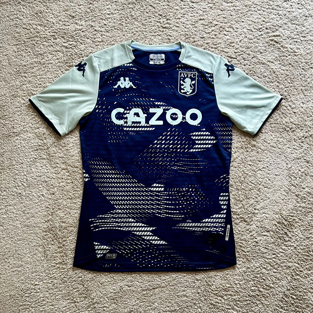 Front view of Aston Villa 2021/22 Kappa Pre-Match 2 Shirt (Cazoo) - Men's Large