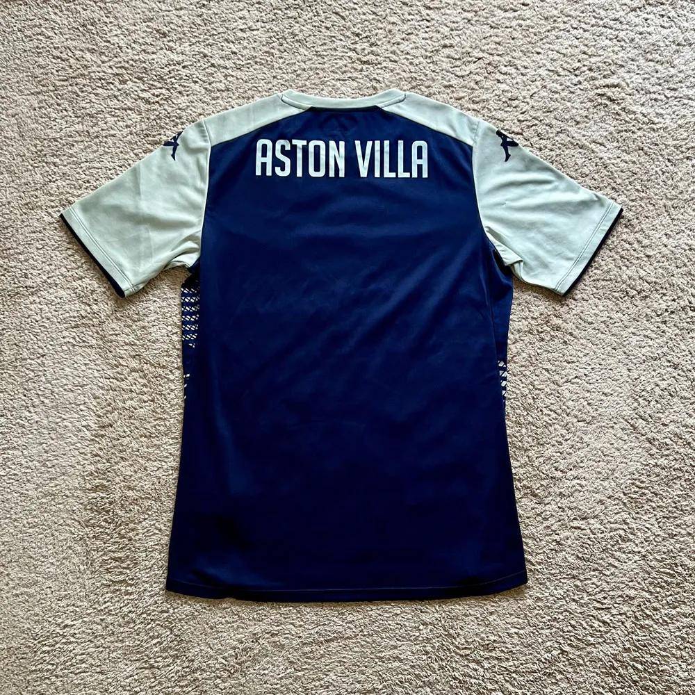 Rear view of Aston Villa 2021/22 Kappa Pre-Match 2 Shirt (Cazoo) - Men's Large