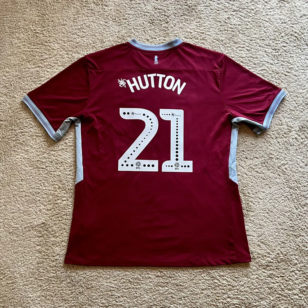 Rear view of Aston Villa 2018/19 Luke 1977 Home Shirt (32Red) - Men's XL