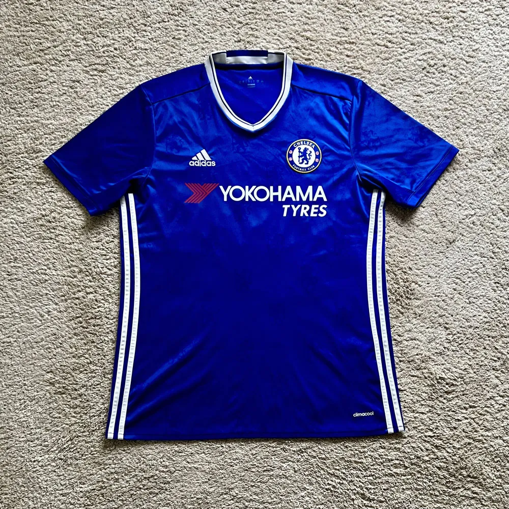 Front view of Chelsea 2016/17 Adidas Home Shirt (Yokohama Tyres) - Men's Large
