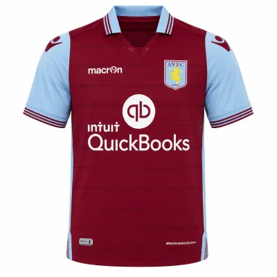Presentation image of Aston Villa 2015/16 Macron Home Shirt (QuickBooks) - Men's Medium