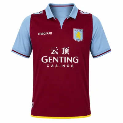 Presentation image of Aston Villa 2012/13 Macron Home Shirt (Genting Casinos) - Men's Medium