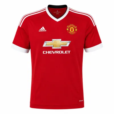 Presentation image of Manchester United 2015/16 Adidas Home Shirt (Chevrolet) - Men's Large