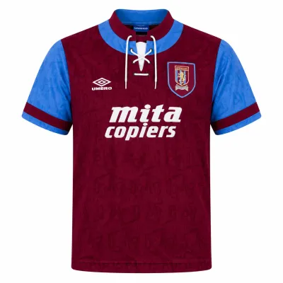 Presentation image of Aston Villa 1992/93 Umbro Home Shirt (Mita Copiers) - Men's Large