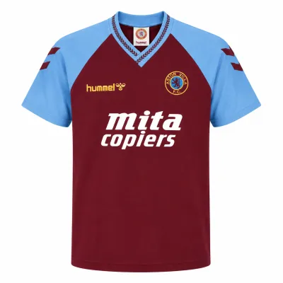 Presentation image of Aston Villa 1989/90 Hummel Home Shirt (Mita Copiers) - Youth