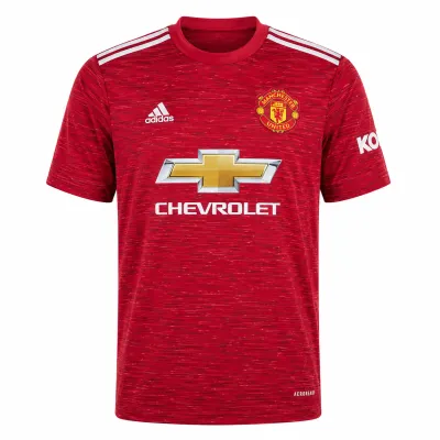 Presentation image of Manchester United 2020/21 Adidas Home Shirt (Chevrolet) - Men's XL