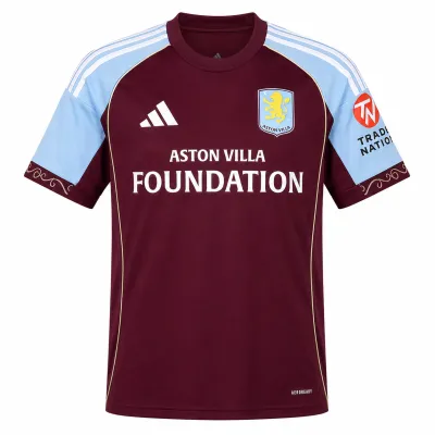 Presentation image of Aston Villa 2025/26 Adidas Home Shirt (Aston Villa Foundation) - Men's Medium