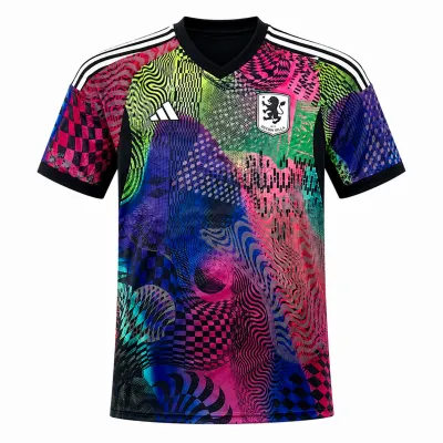 Presentation image of Aston Villa 2024/25 Adidas Pre-Match Pride 2 Shirt - Men's Medium