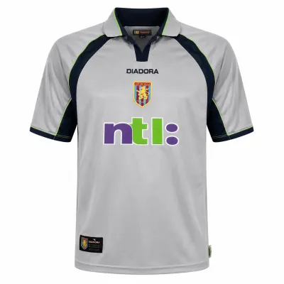 Presentation image of Aston Villa 2001/02 Diadora Away Match Worn Shirt (NTL) - Men's Large