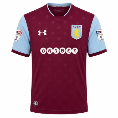 Presentation image of Aston Villa 2017/18 Under Armour Home Shirt (Unibet) - Men's XXL