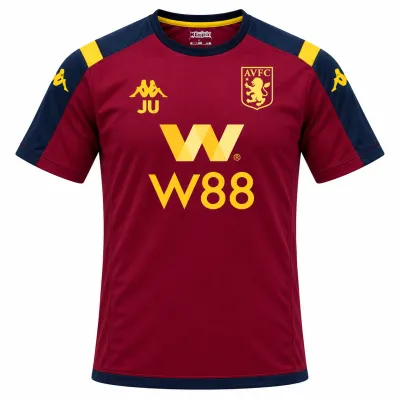 Presentation image of Aston Villa 2019/20 Kappa Pre-Match 3 Match Worn Shirt - Men's XL