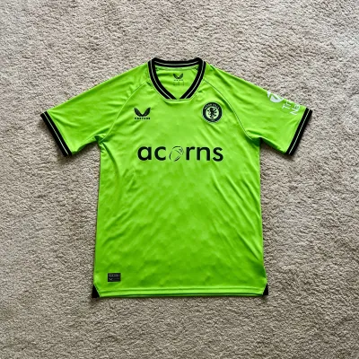 Front view of Aston Villa 2023/24 Castore Away Goalkeeper Shirt (Acorns) - Men's Medium