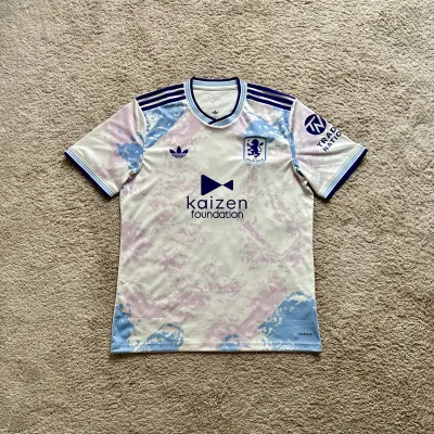 Front view of Aston Villa 2025/26 Adidas 3rd Shirt (Kaizen Foundation) - Men's Large