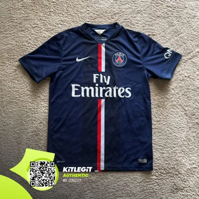 Front view of PSG 2014/15 Nike Home Shirt (Fly Emirates) - Men's Medium