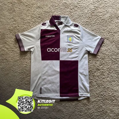 Front view of Aston Villa 2013/14 Macron Away Shirt (Acorns 25) - Junior XL