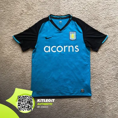 Front view of Aston Villa 2008-10 Nike 3rd Shirt (Acorns) - Men's Medium