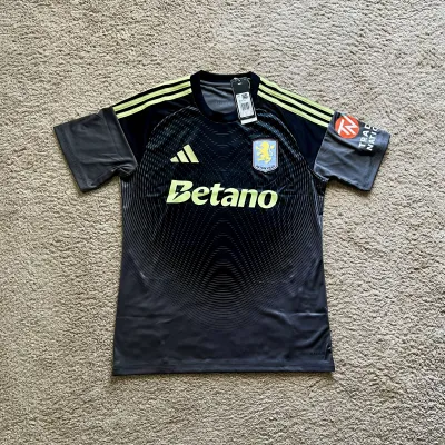 Front view of Aston Villa 2025/26 Adidas GK 1 Goalkeeper Shirt (Betano) - Men's Medium