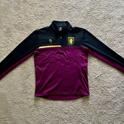 Front view of Aston Villa 2018/19 Luke 1977 1 Track Shirt - Men's Medium