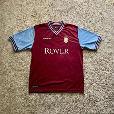 Front view of Aston Villa 2002/03 Diadora Home Shirt (Rover) - Men's Large