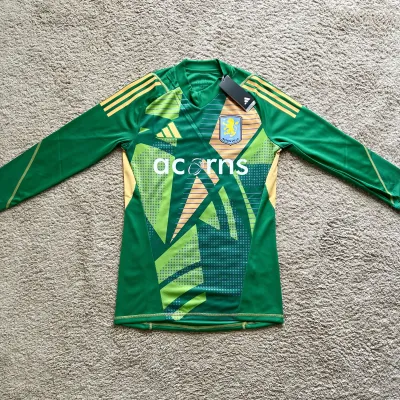 Front view of Aston Villa 2024/25 Adidas GK 1 Goalkeeper Pro Shirt (Acorns) - Men's Medium