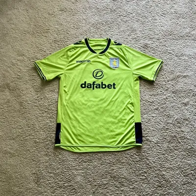 Front view of Aston Villa 2013/14 Macron 3rd Shirt (Dafabet) - Men's Large
