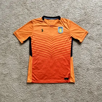 Front view of Aston Villa 2018/19 Luke 1977 3rd Goalkeeper Match Worn Shirt - Men's Medium