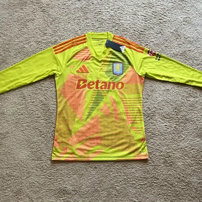 Front view of Aston Villa 2024/25 Adidas GK 4 Goalkeeper Shirt (Betano) - Men's Medium