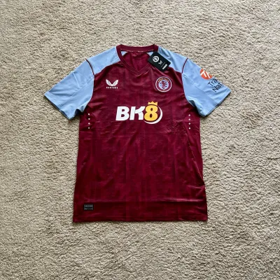 Front view of Aston Villa 2023/24 Castore Home Pro Shirt (BK8) - Men's Medium