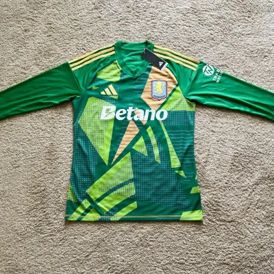 Front view of Aston Villa 2024/25 Adidas GK 1 Goalkeeper Shirt (Betano) - Men's Medium